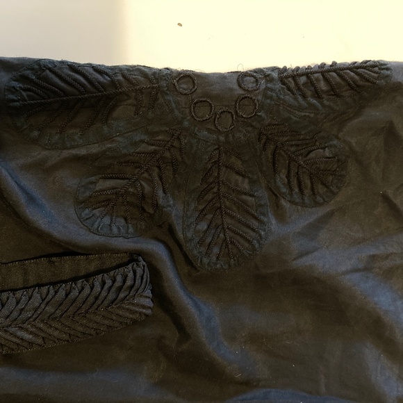 Gold Hawk embroidered silk mini dress SMALL - Picture 4 of 8